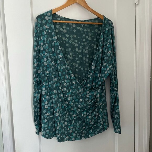 2 Coldwater Creek Wrap Tops-- Plum and Blue Green Size 1X/XL-- Make an Offer! - Picture 9 of 14